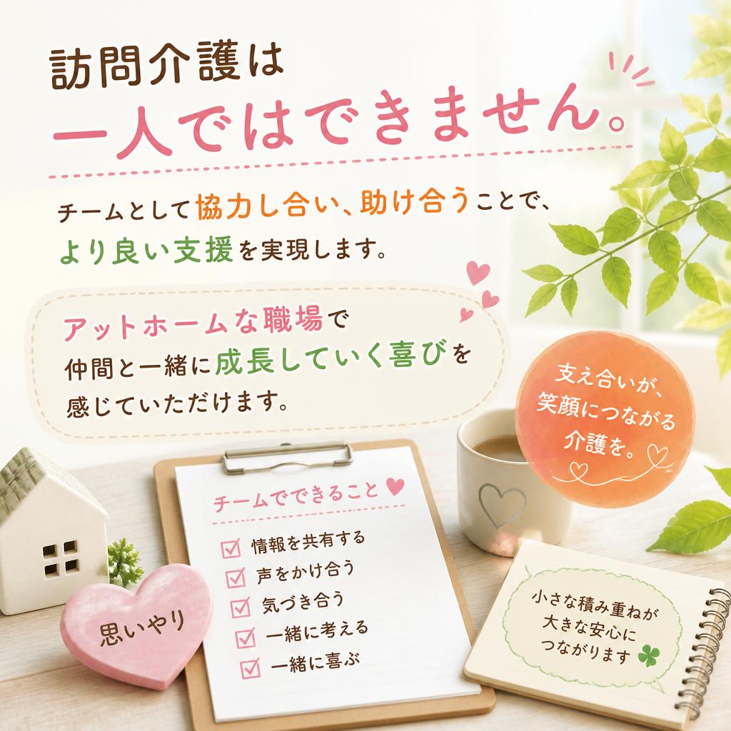仲間と支え合うチームワーク