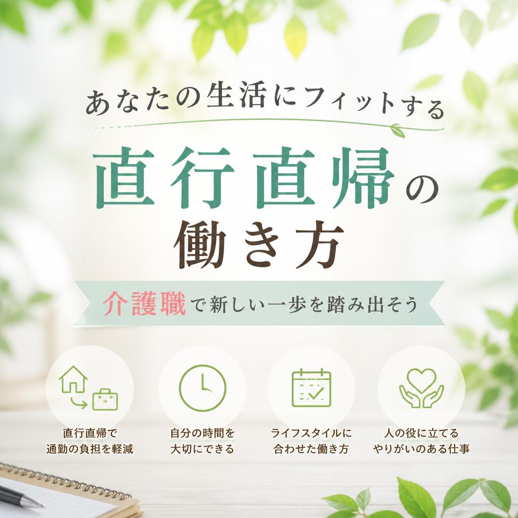 あなたの生活にフィットする直行直帰の働き方、介護職で新しい一歩を踏み出そう