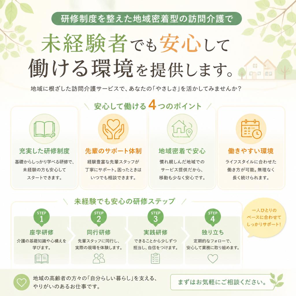 未経験者も安心のサポート体制