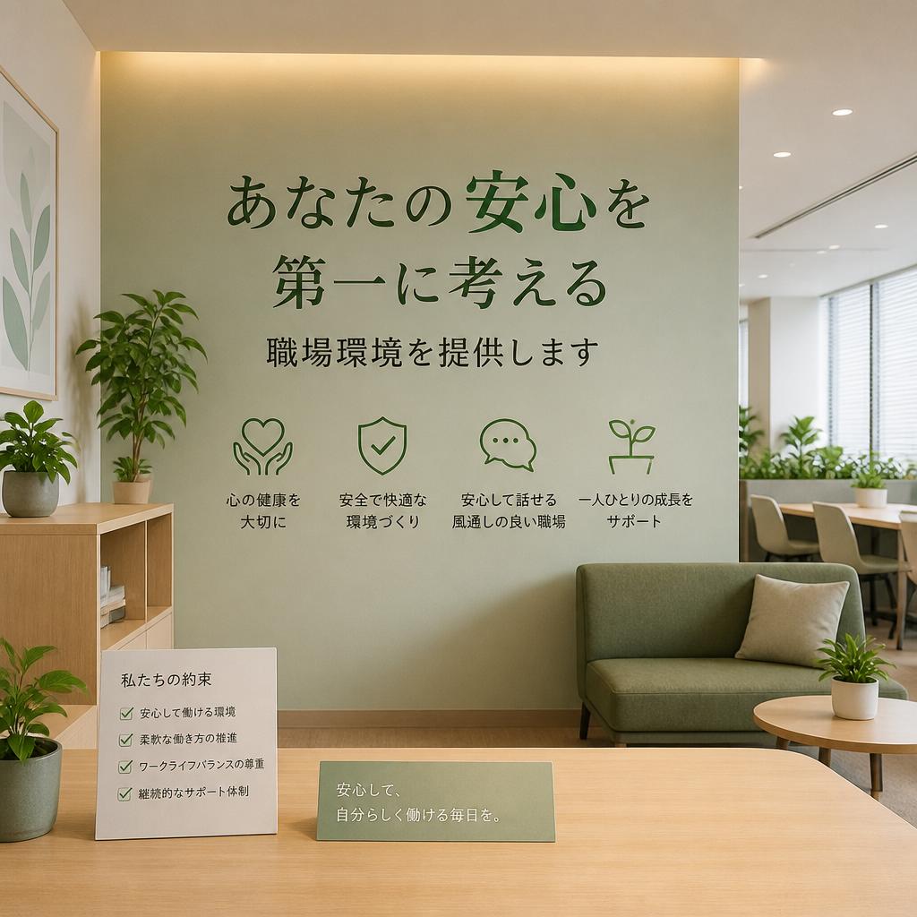 あなたの安心を第一に考える職場環境を提供します