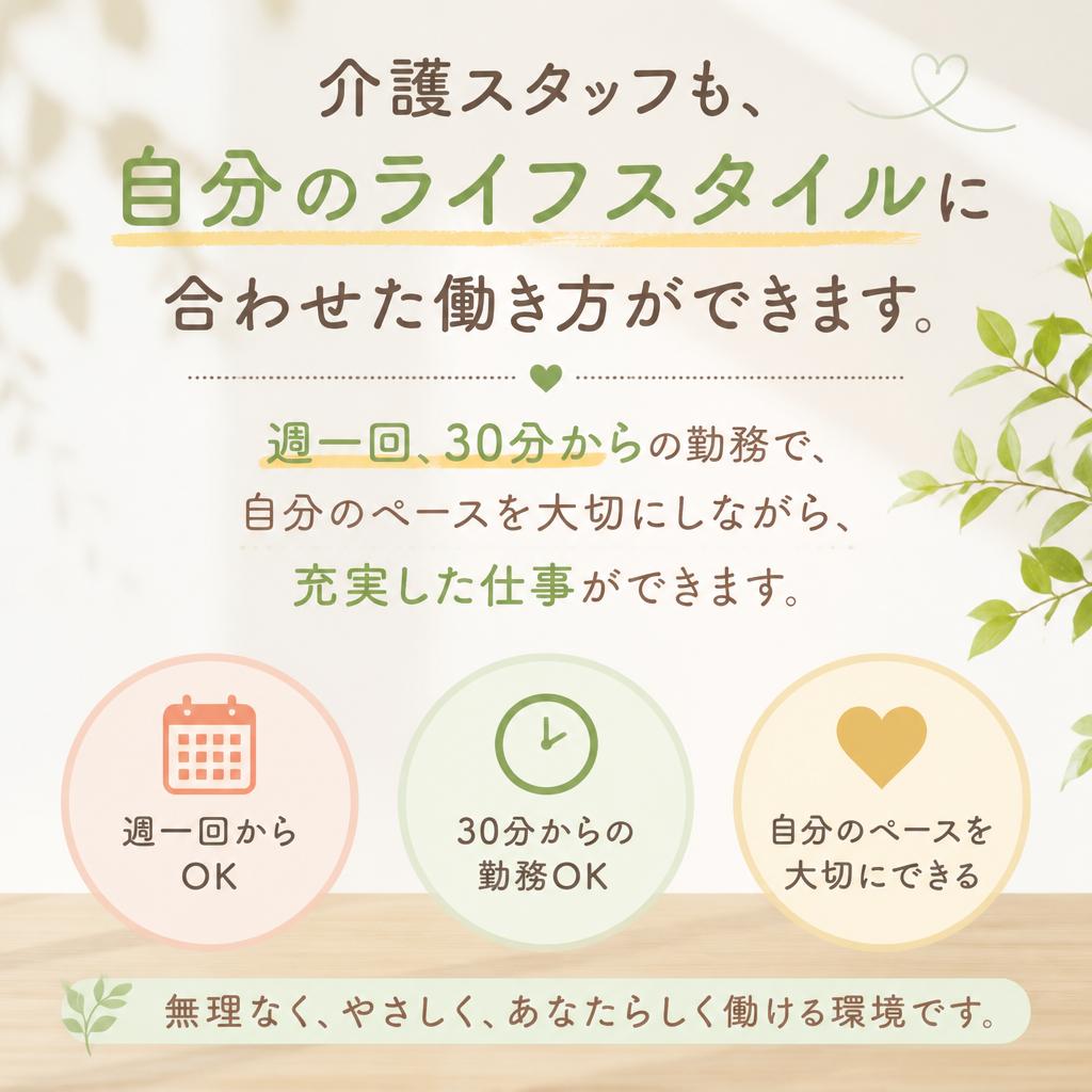 フレキシブルなシフトで働きやすさを提供