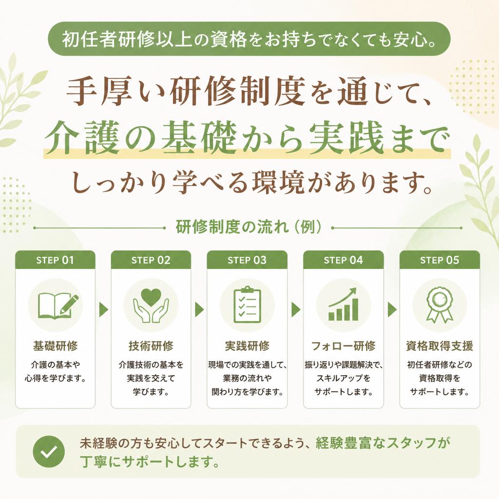 未経験者歓迎の充実した研修