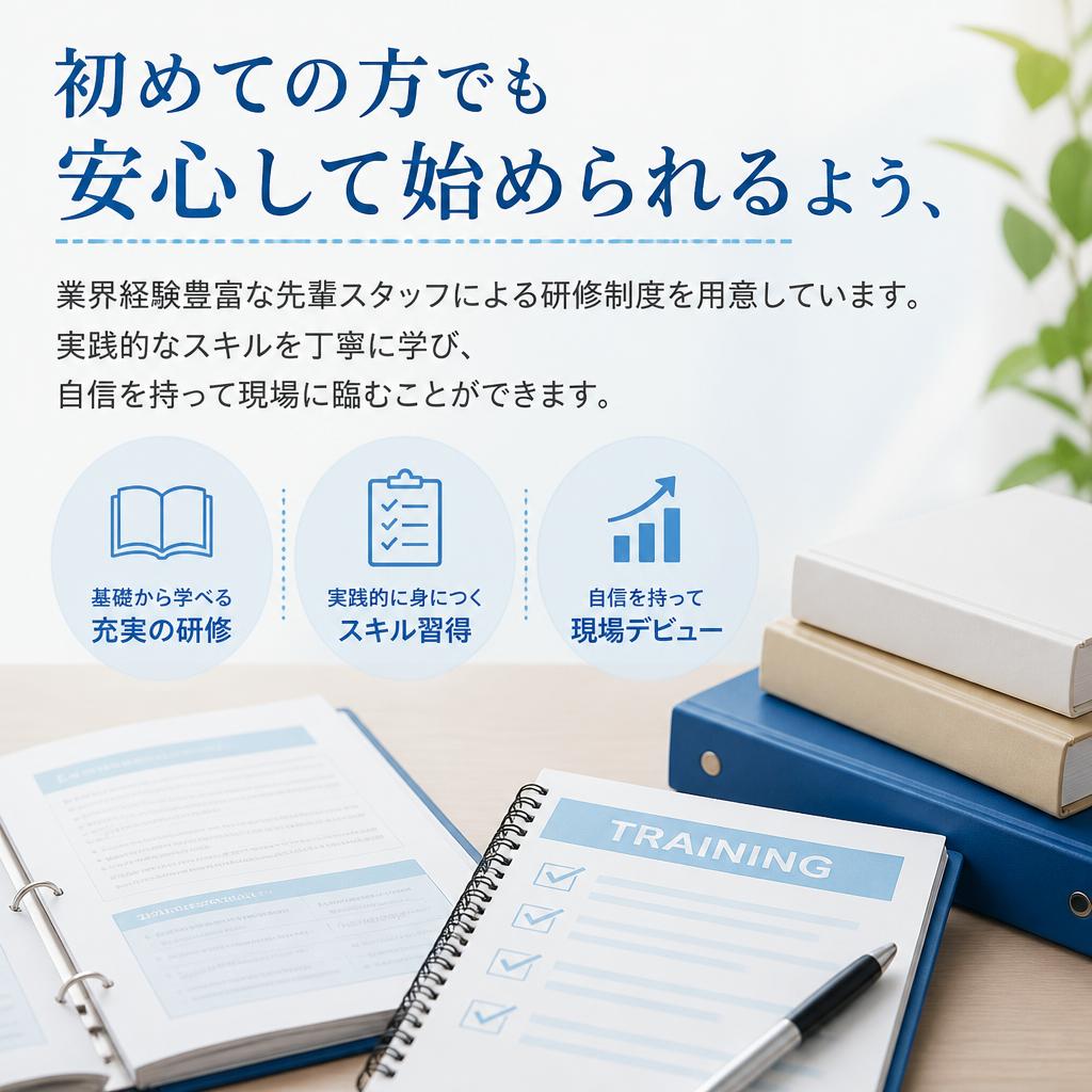 充実した研修制度で安心のスタート