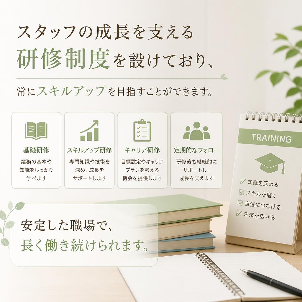 安定した職場環境と成長支援