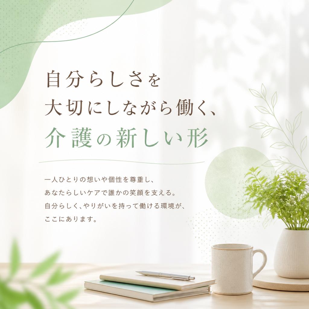 自分らしさを大切にしながら働く、介護の新しい形