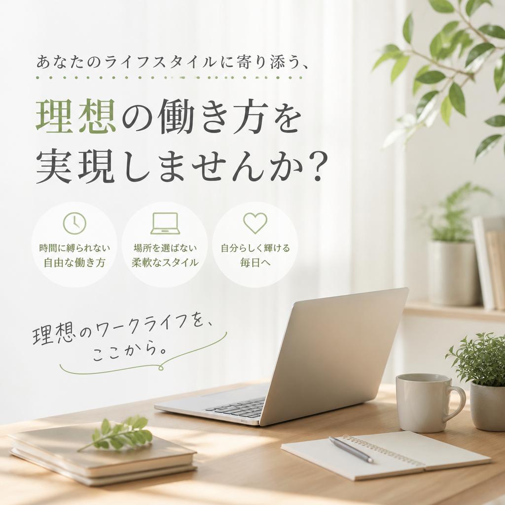 あなたのライフスタイルに寄り添う、理想の働き方を実現しませんか？