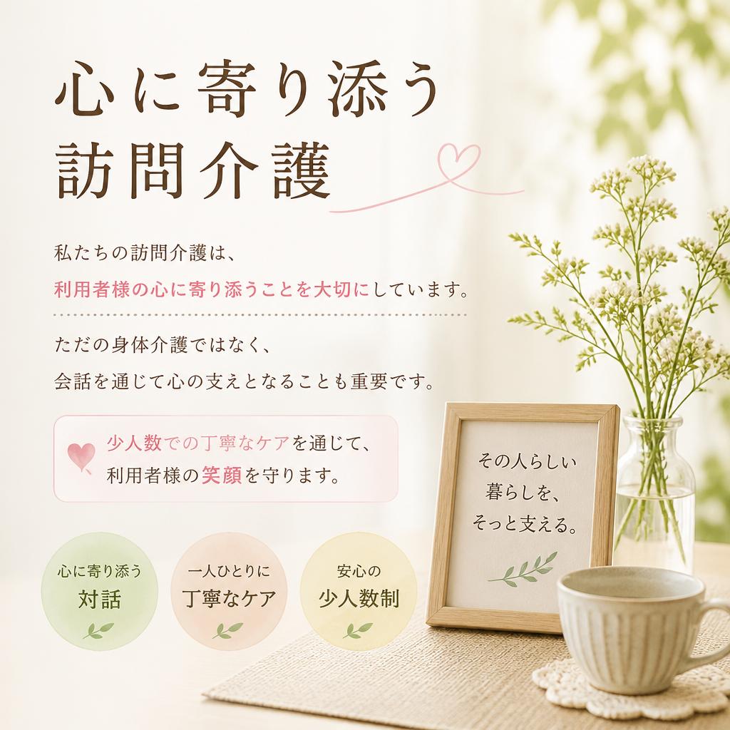 心のケアを大切にした訪問介護