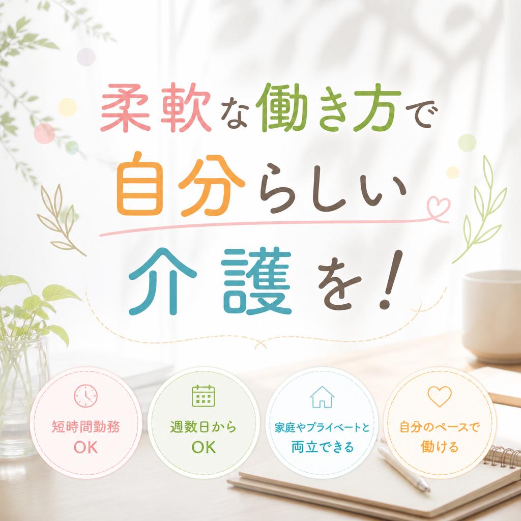 柔軟な働き方で自分らしい介護を！