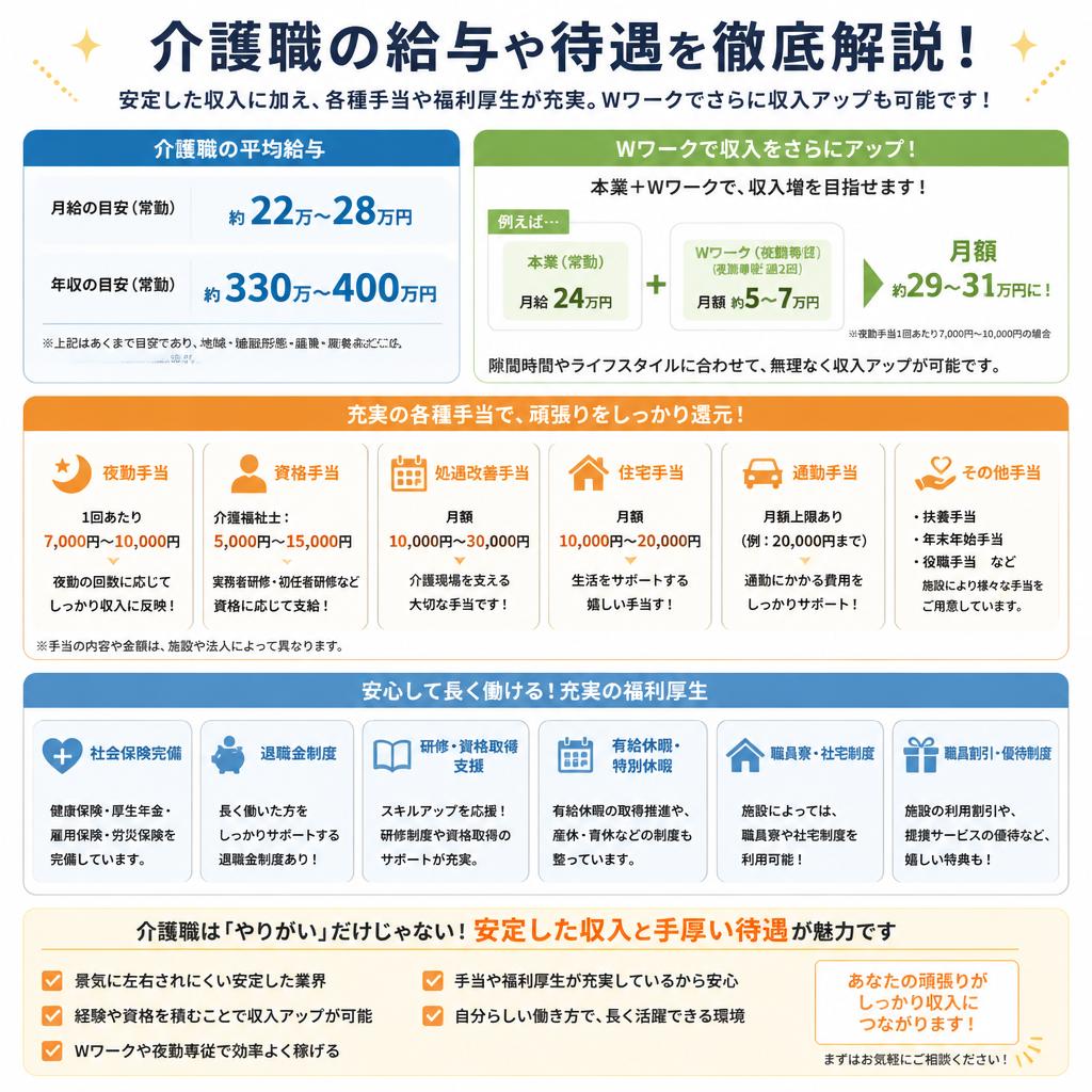給与と待遇について