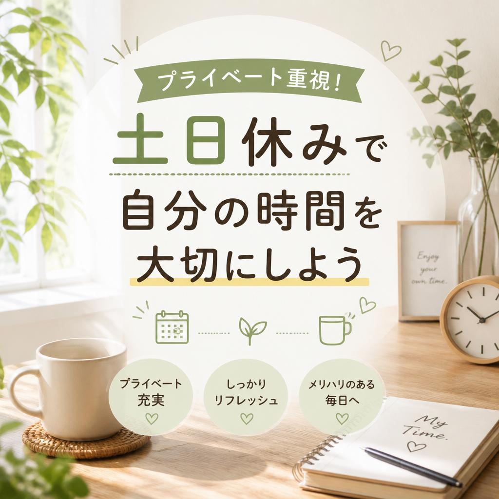 プライベート重視！土日休みで自分の時間を大切にしよう
