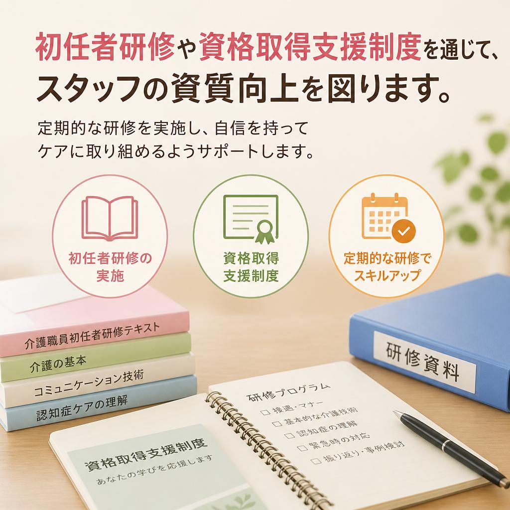 資質向上をサポートする研修制度
