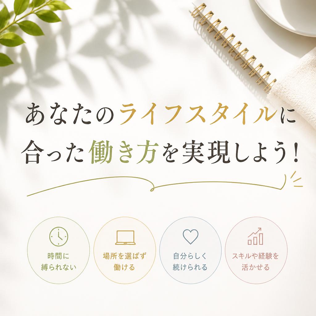 あなたのライフスタイルに合った働き方を実現しよう！
