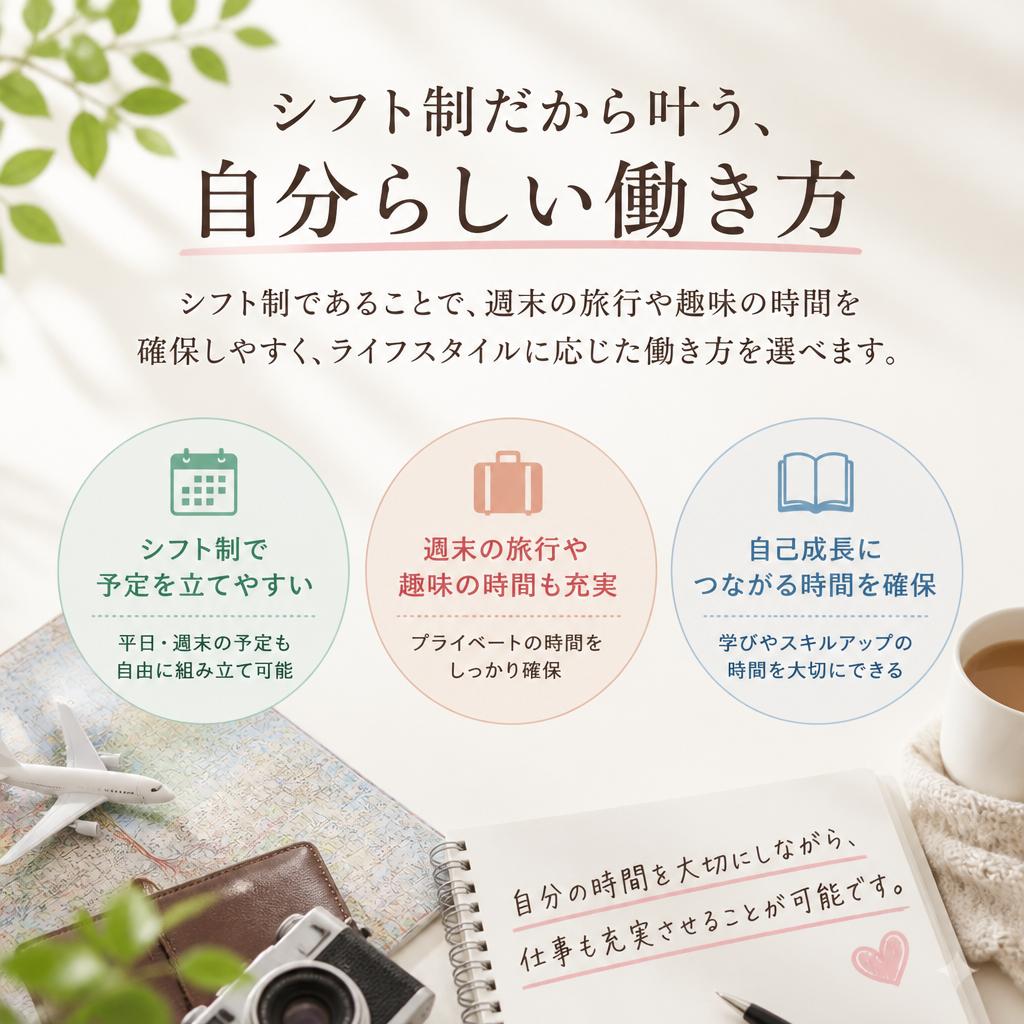 シフト制だからできる、充実した日常