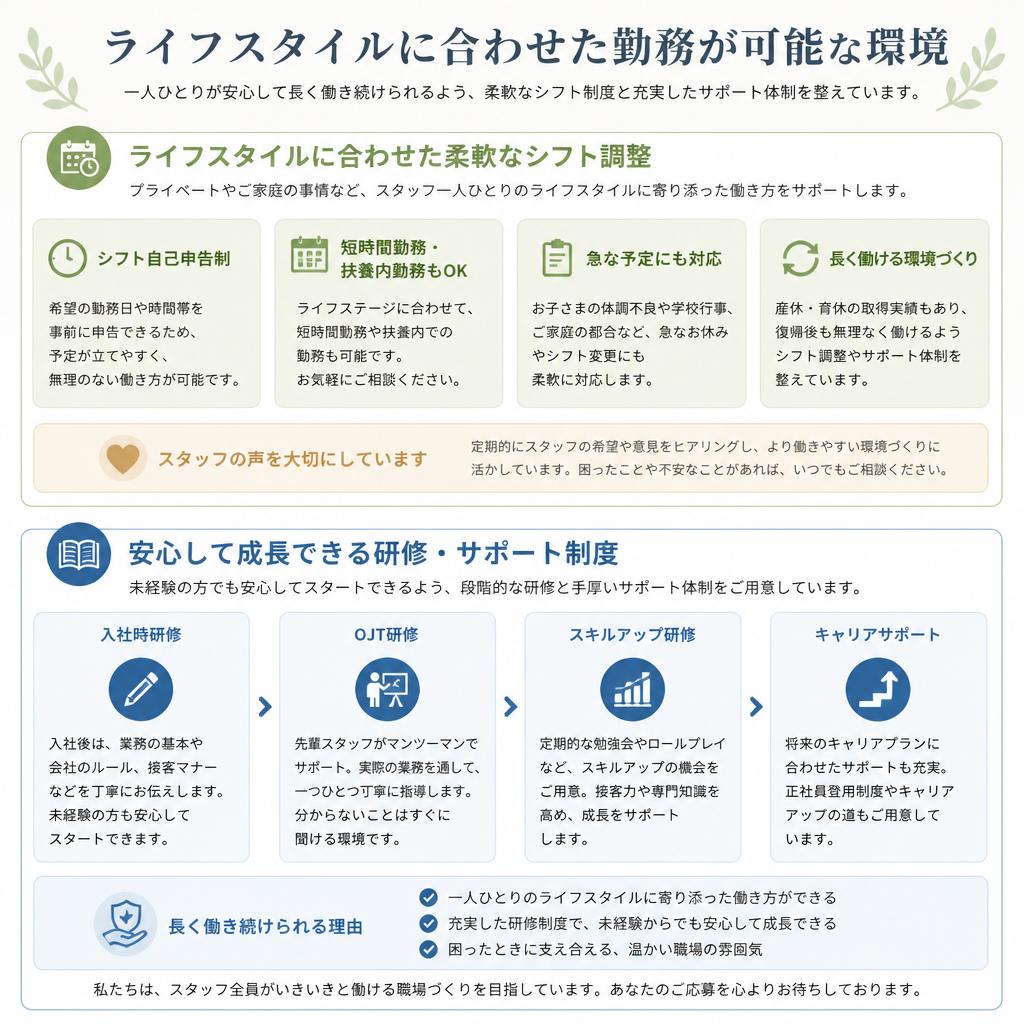 働きやすさを追求した職場環境