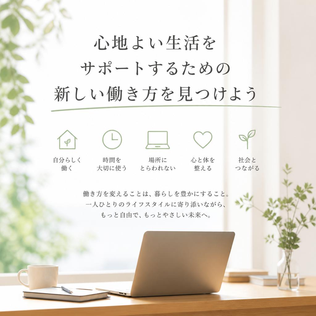 心地よい生活をサポートするための新しい働き方を見つけよう