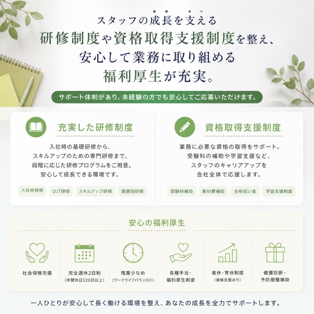 充実した福利厚生