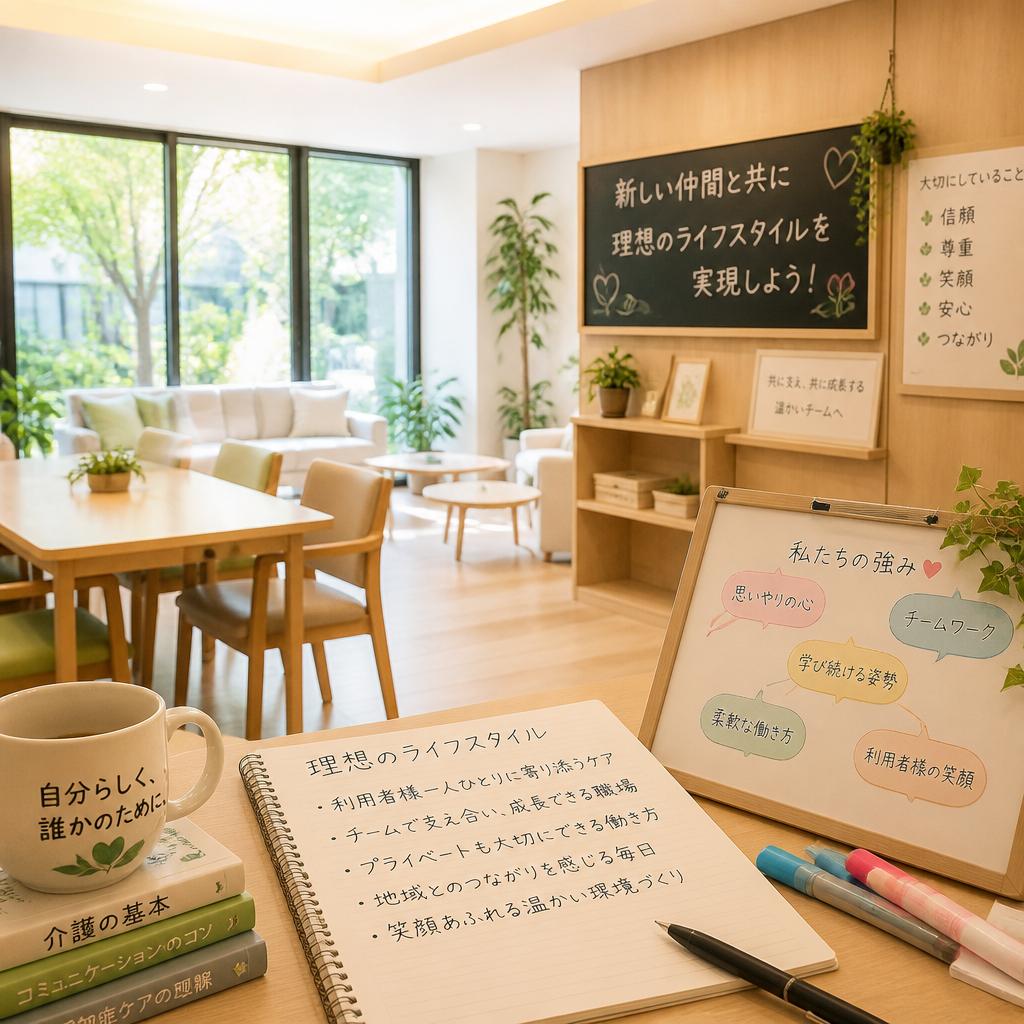 新しい仲間と共に、理想のライフスタイルを実現する介護職。